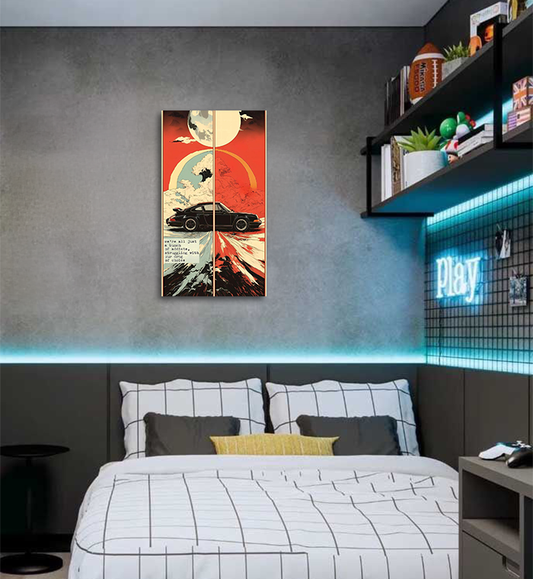 Duality Drive with Moon & Sun Contrast Wall Art