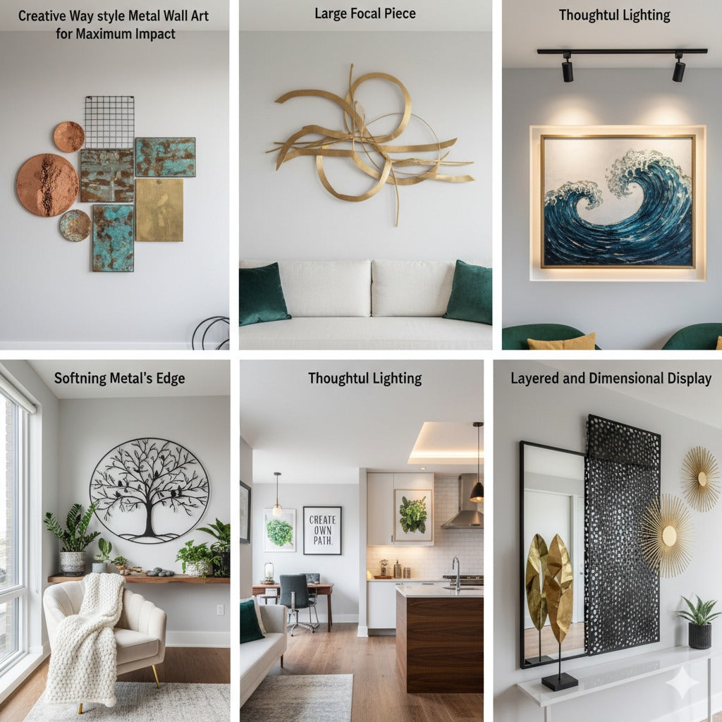 7 Creative Ways to Style Metal Wall Art at Home | Elite Prrintex