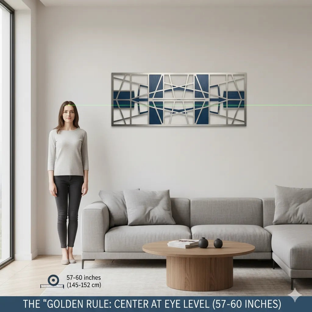 Position Art at Eye Level for Balanced Proportion