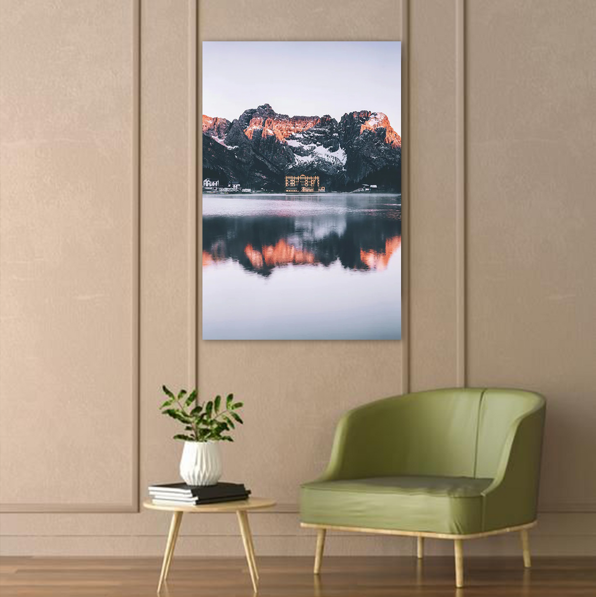 Golden Mountains Landscape Wall Art