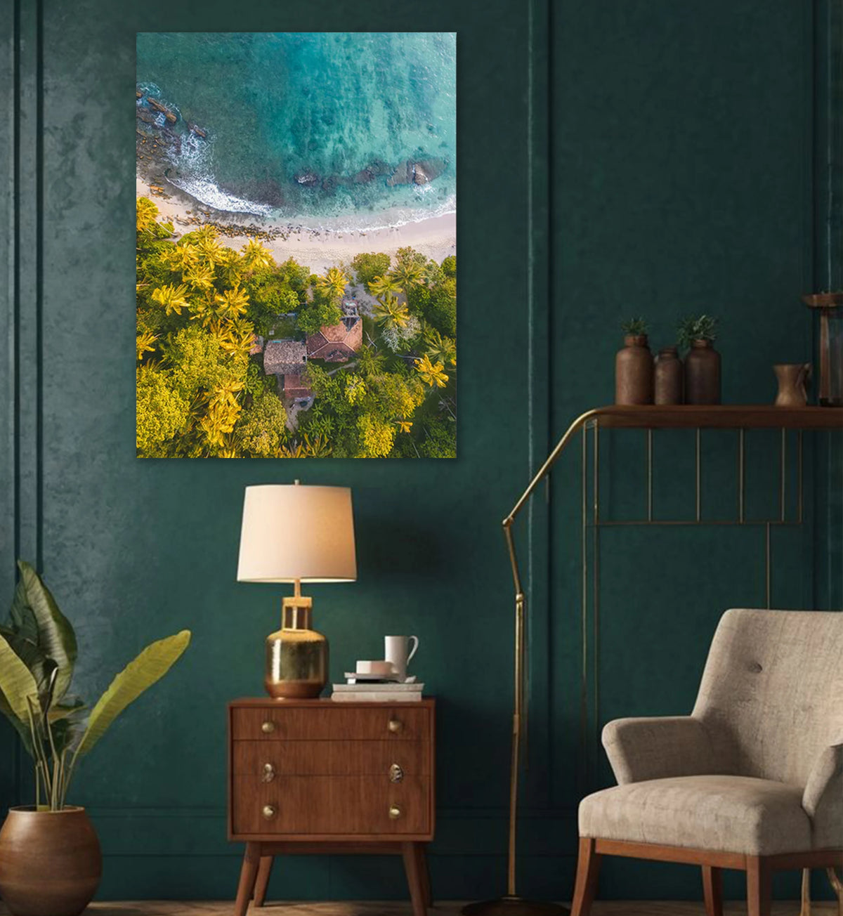 Ocean Island Tropical Metal Wall Art