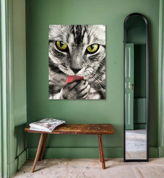 Charming Meow - Cat Metal Wall Art