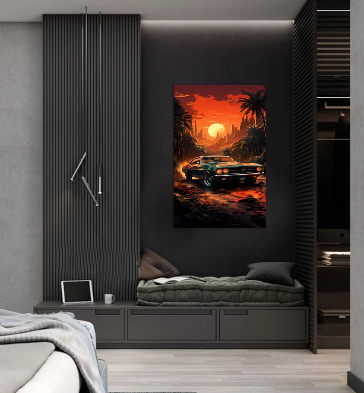 Tropical Escape Car Wall Print 