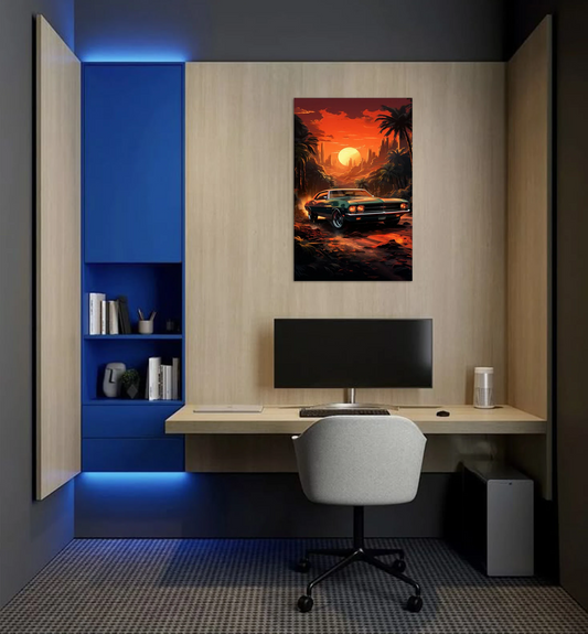 Tropical Escape Car Wall Print