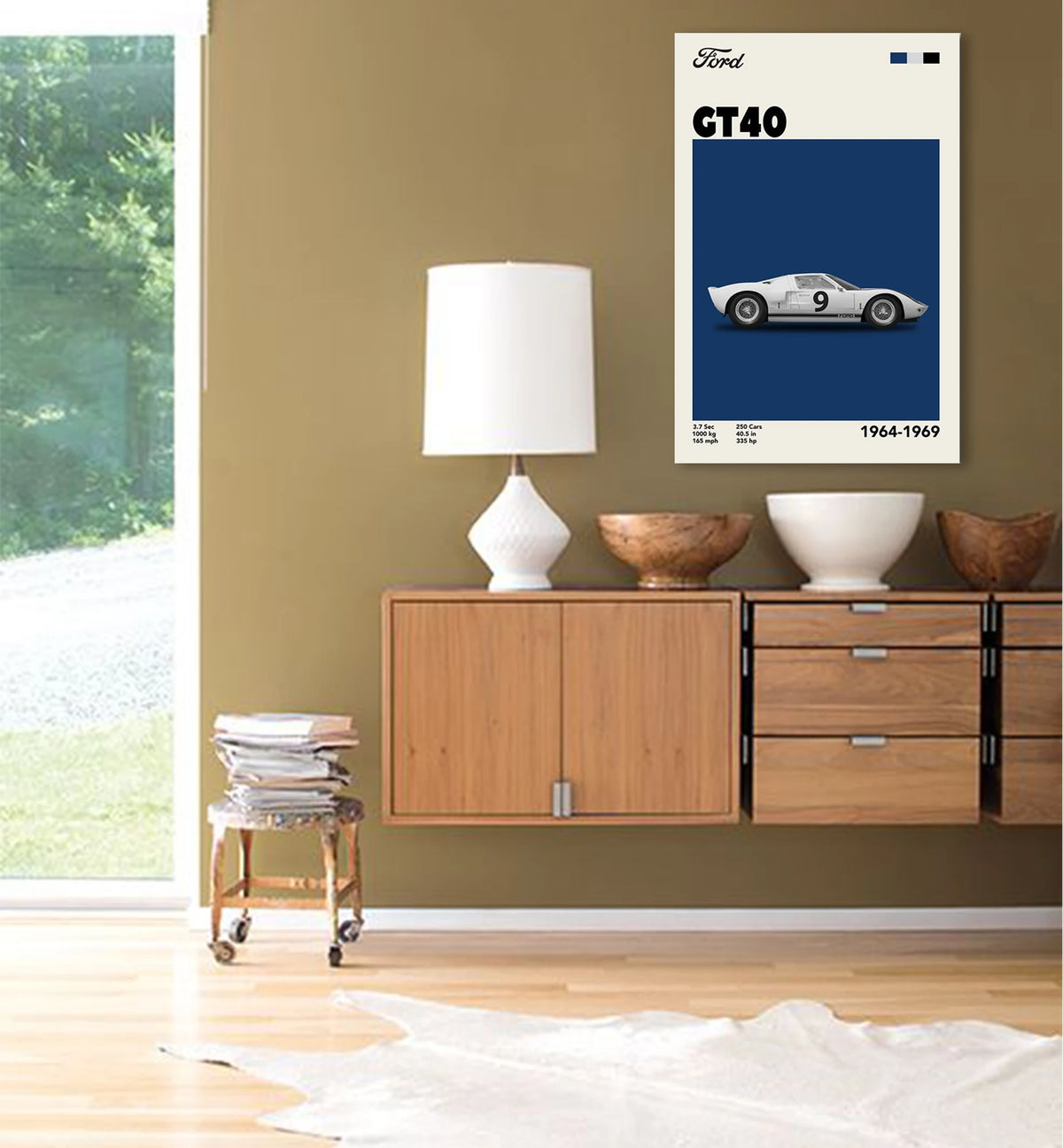 Track Master GT40 - Racing Metal Wall Art