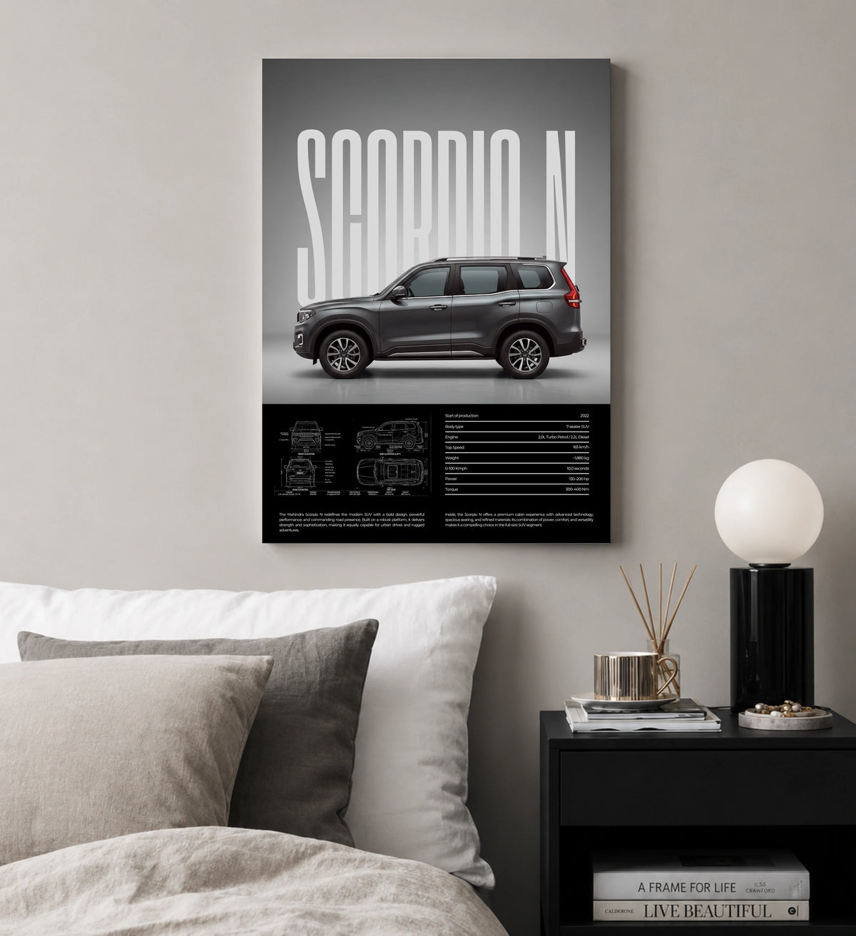 Scorpio- Mahindra SUV Metal Wall Print