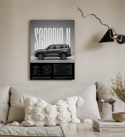 Scorpio- Mahindra SUV Metal Wall Print