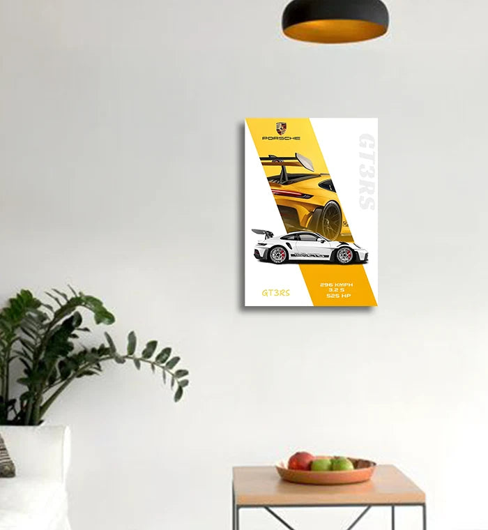 White & Yellow Porsche Power Duo