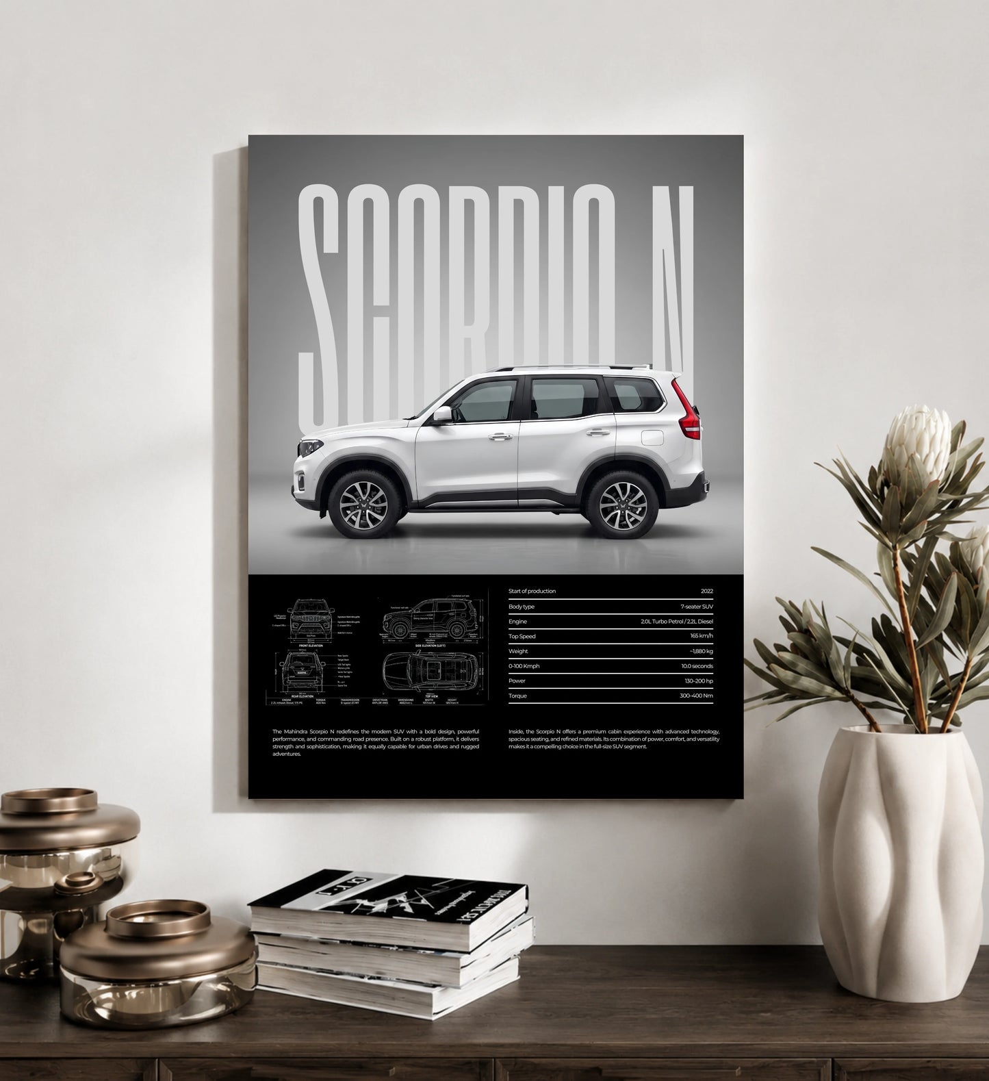 Wild Scorpion | Mahindra SUV Metal Wall Art