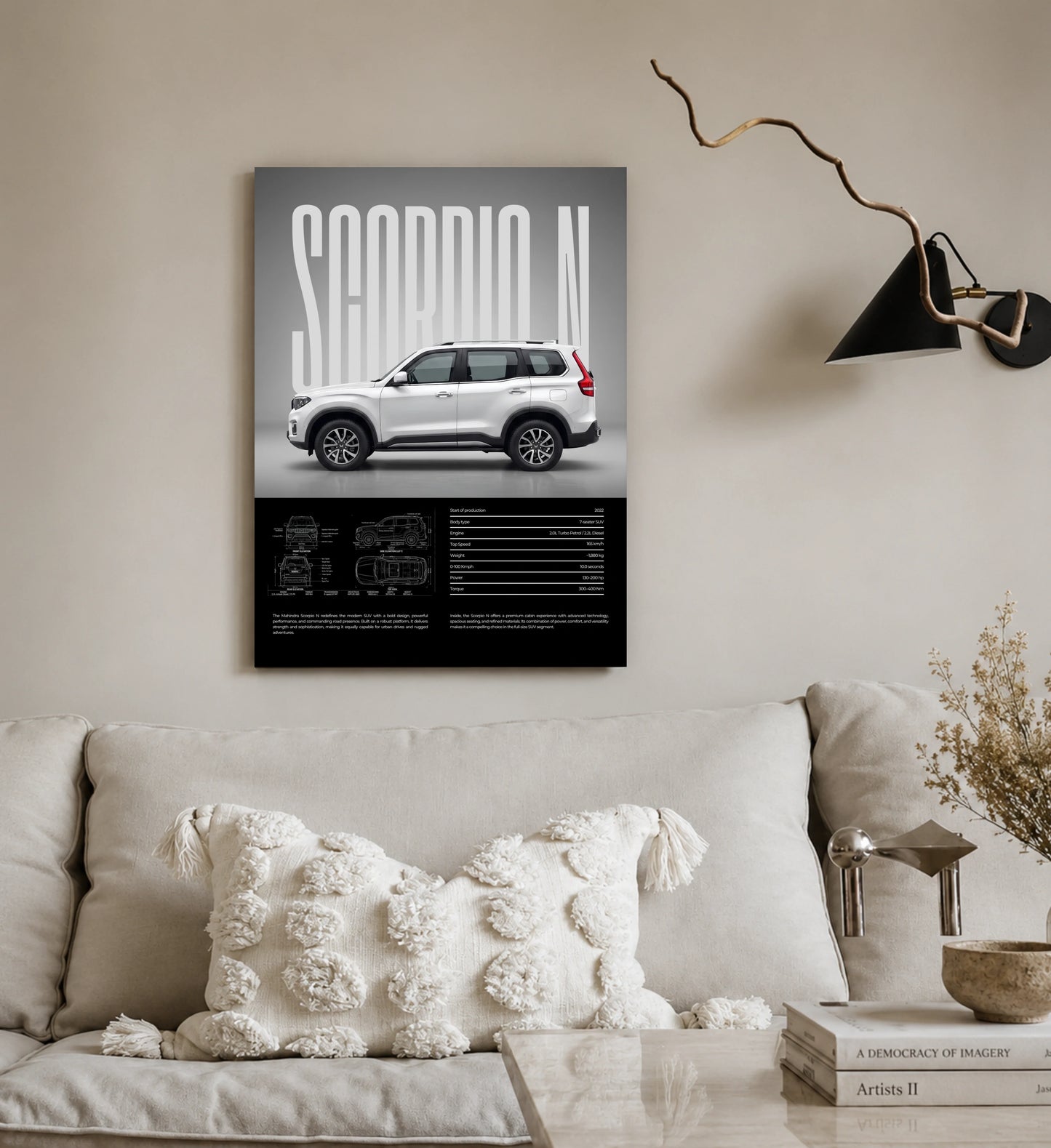 Wild Scorpion | Mahindra SUV Metal Wall Art