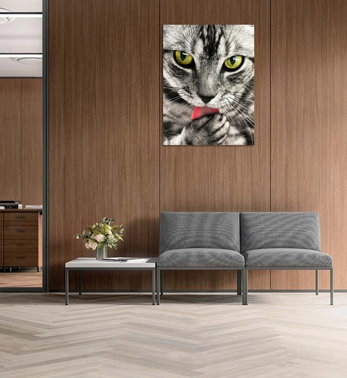 Charming Meow - Cat Metal Wall Art