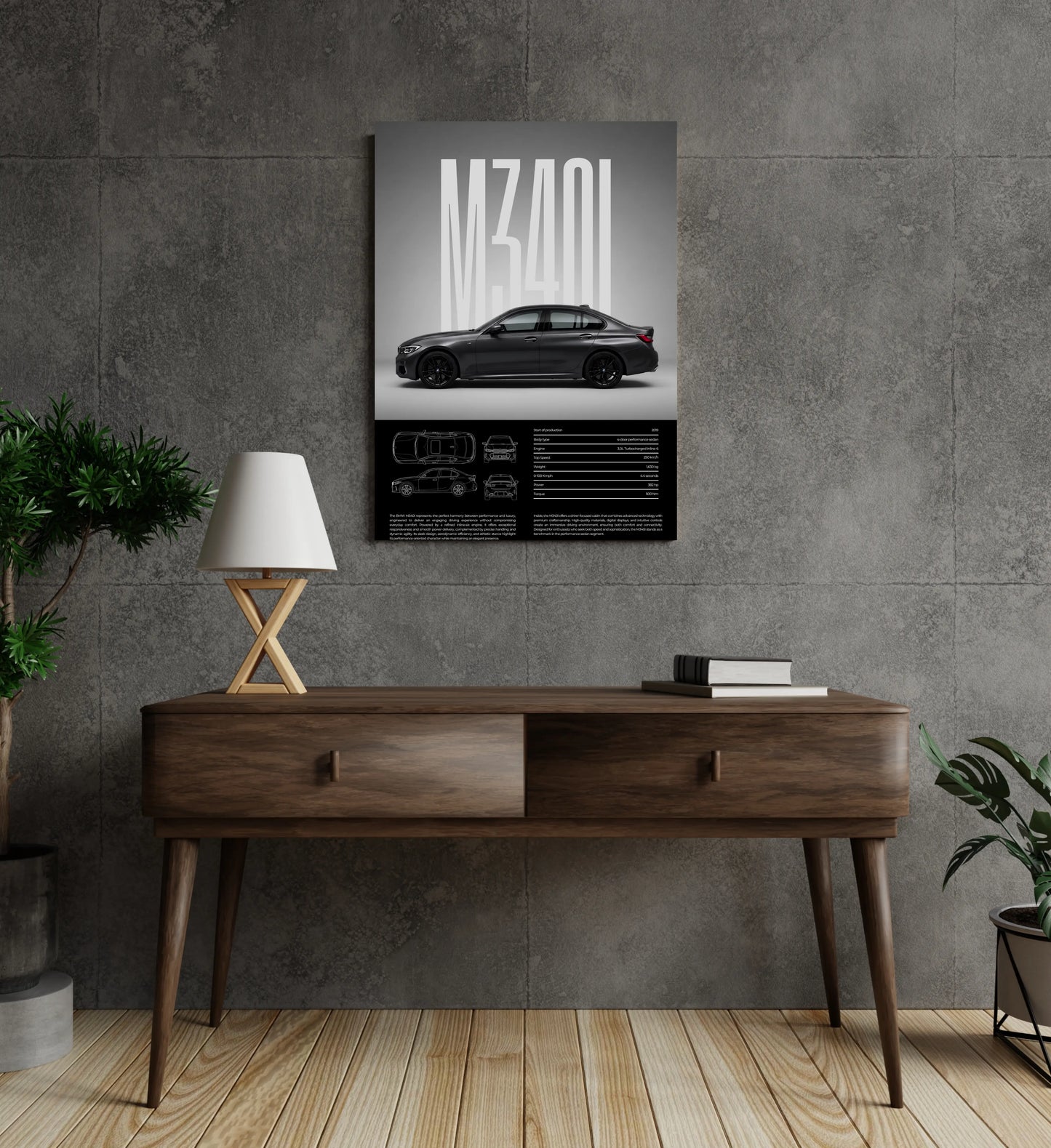 Power Edition M340i Metal Wall Art