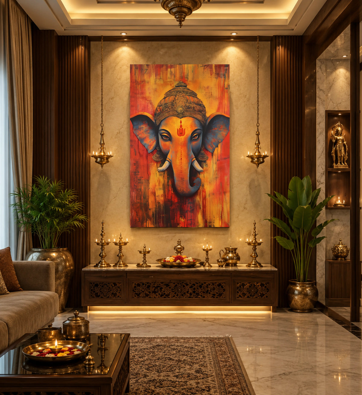 Lord Ganesha – Divine Artistic Wall Art