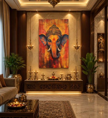 Lord Ganesha – Divine Artistic Wall Art
