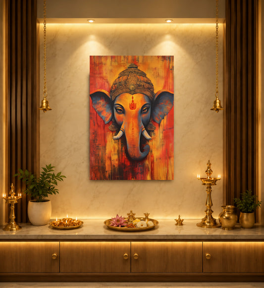 Lord Ganesha – Divine Artistic Wall Art
