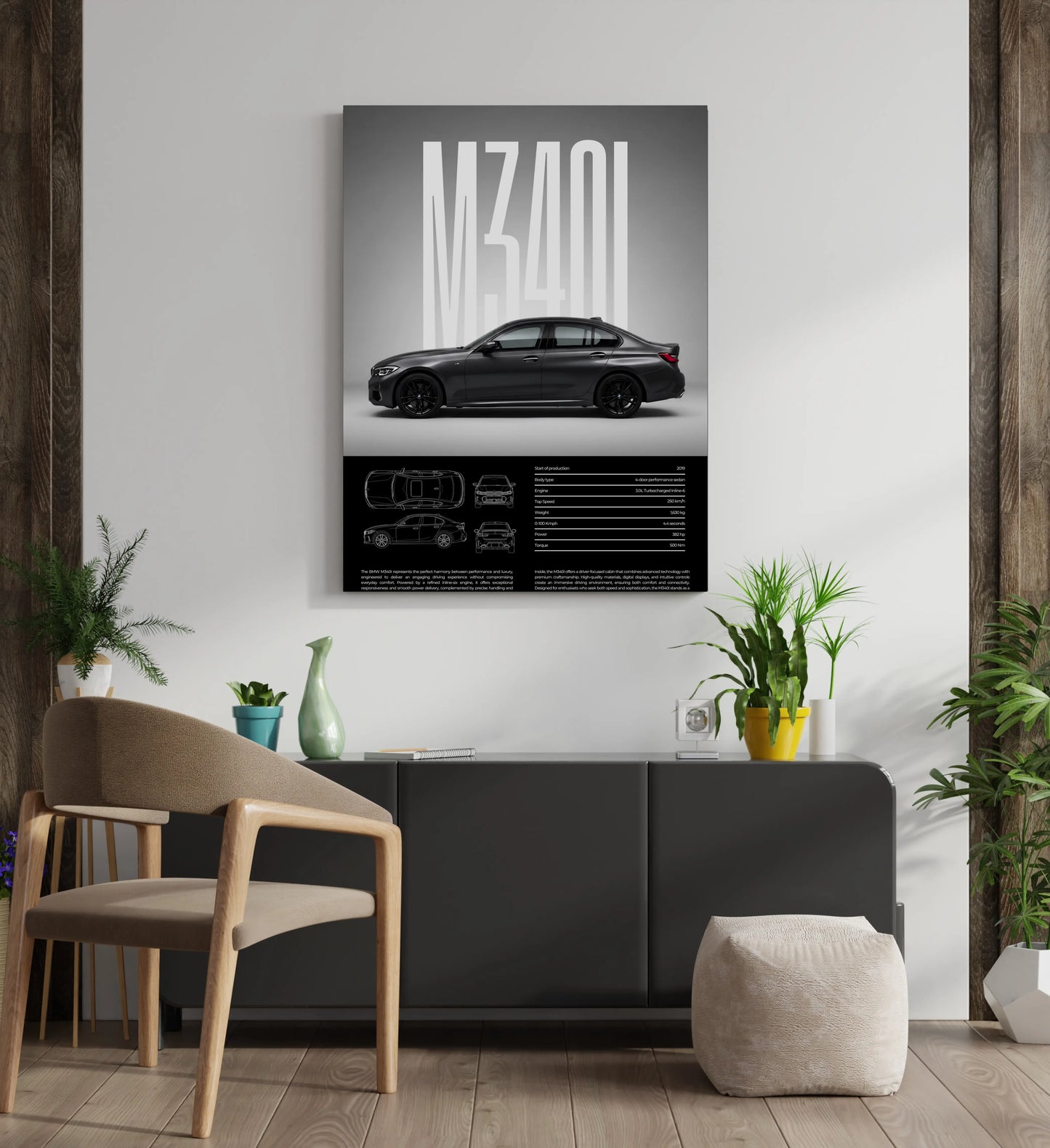 Power Edition M340i Metal Wall Art
