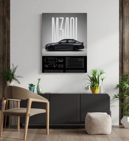 Power Edition M340i Metal Wall Art