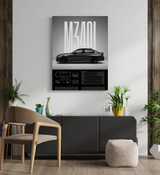 Power Edition M340i Metal Wall Art
