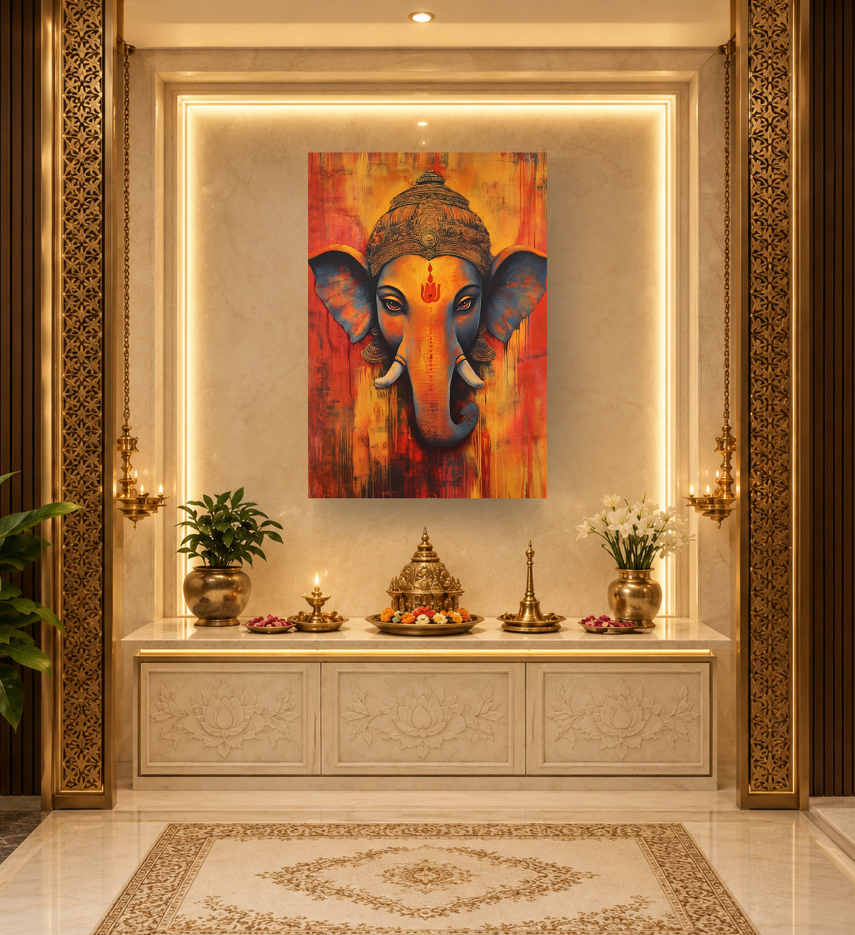 Lord Ganesha – Divine Artistic Wall Art