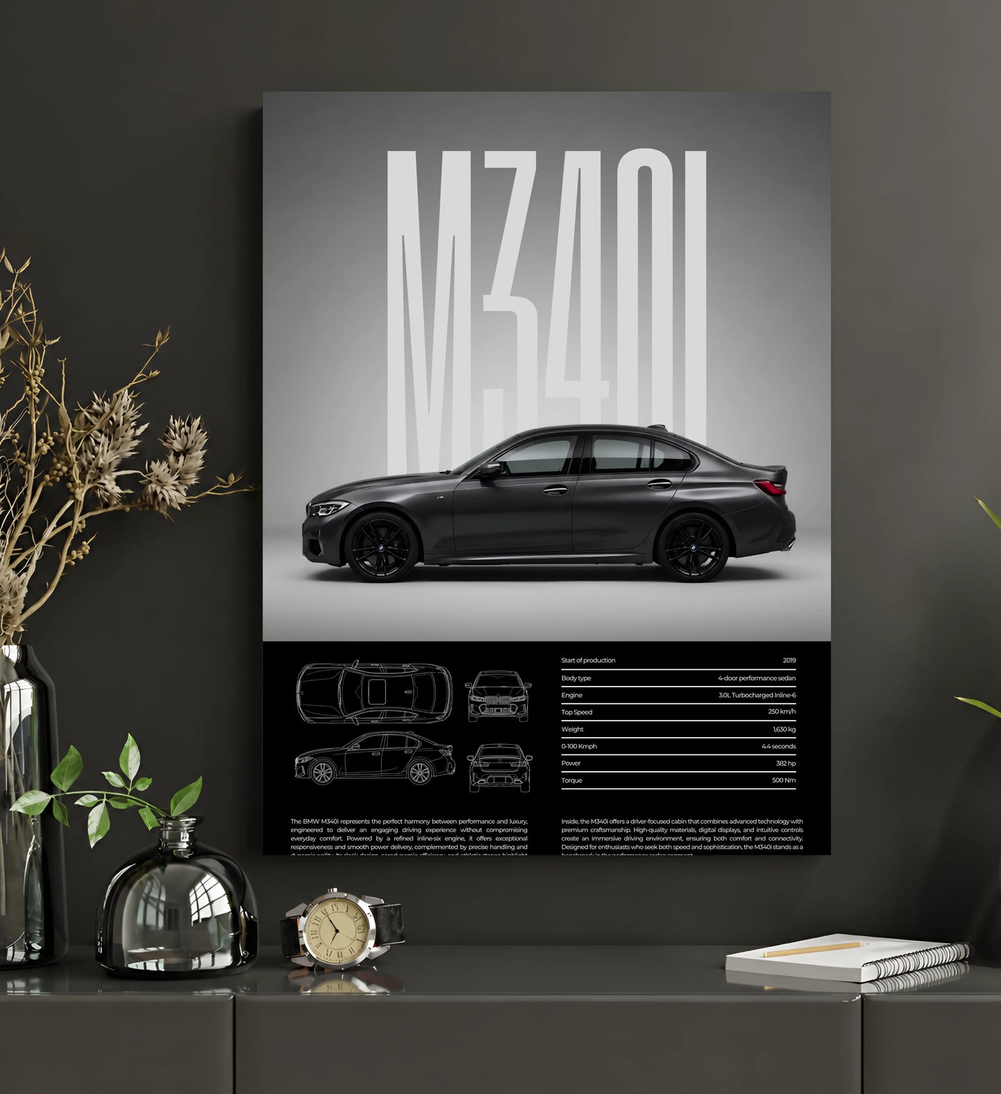 Power Edition M340i Metal Wall Art