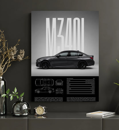 Power Edition M340i Metal Wall Art