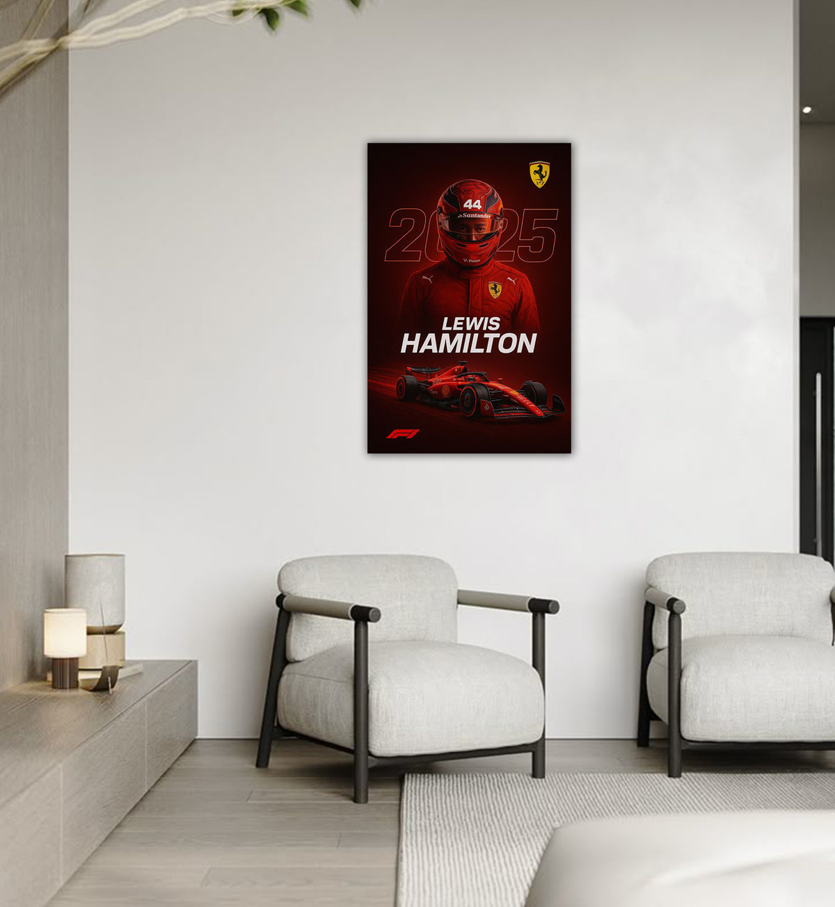 Hamilton Ferrari Vision - F1 Wall Frame