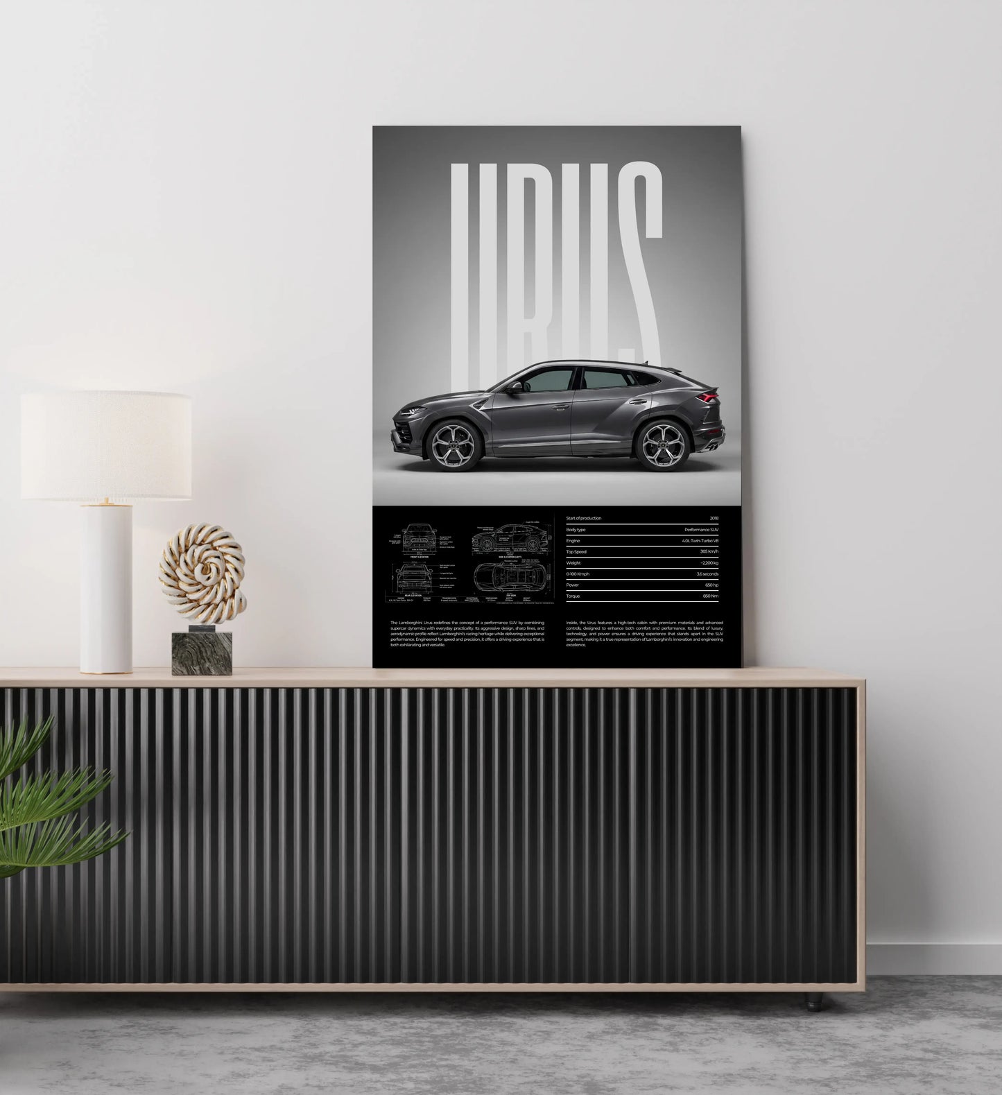 Lamborghini Urus Supercar Metal Print