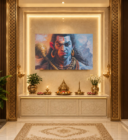 Hanuman & Lord Shiva – Divine Unity Wall Art