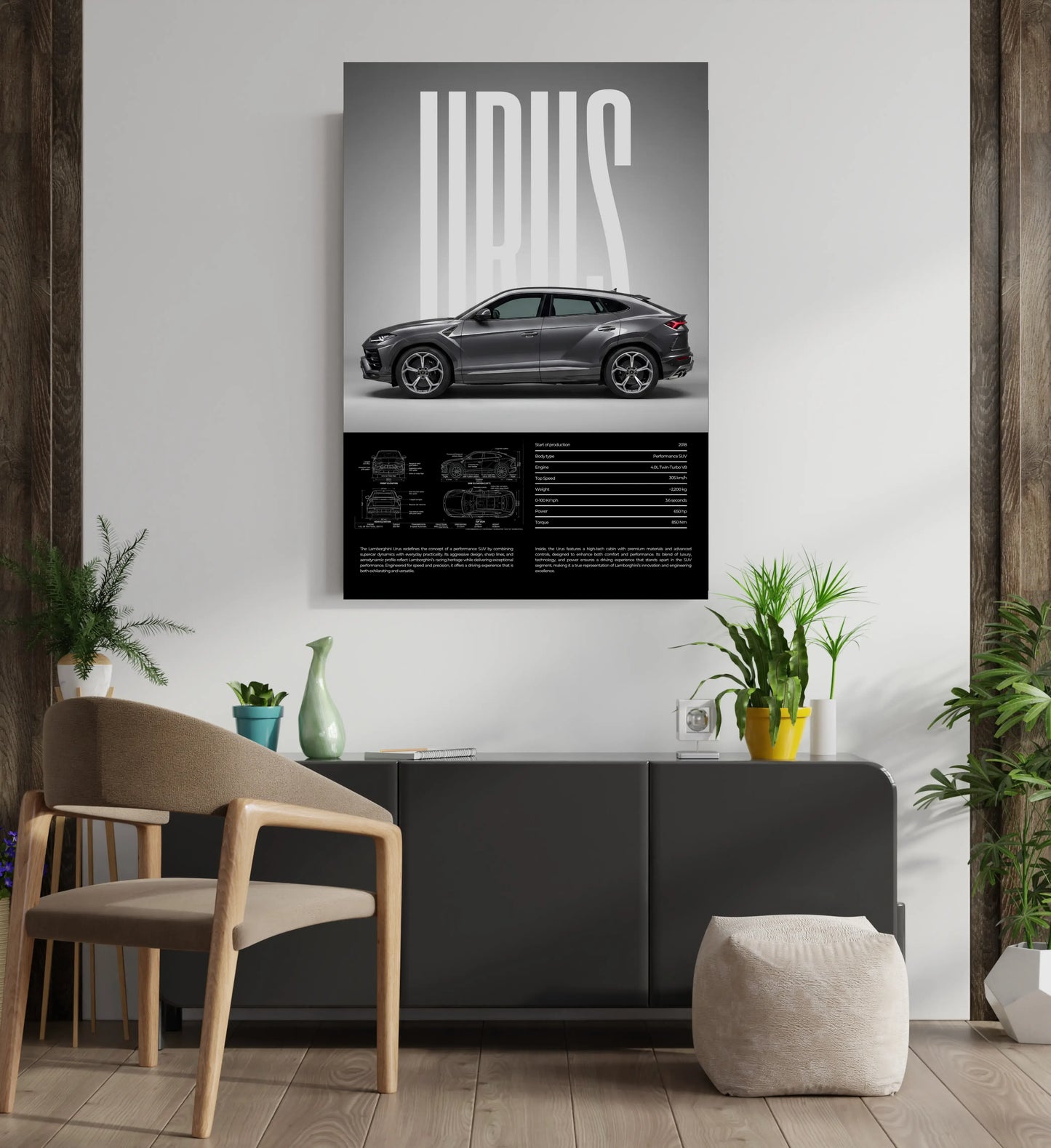 Lamborghini Urus Supercar Metal Print
