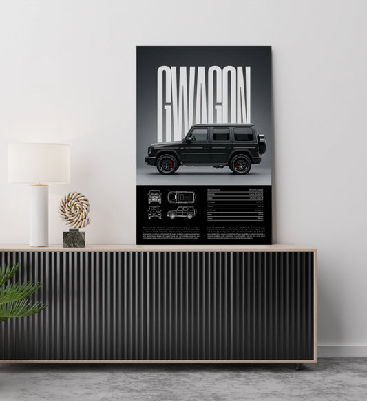 Black Beast Supercar Metal Print