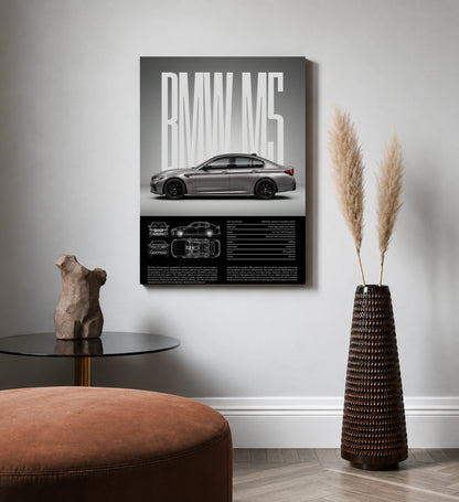 BMW M5 German Sedan Metal Print 