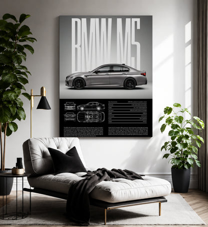 BMW M5 German Sedan Metal Print
