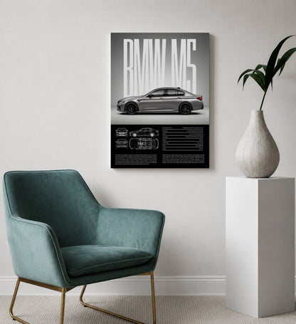 BMW M5 German Sedan Metal Print