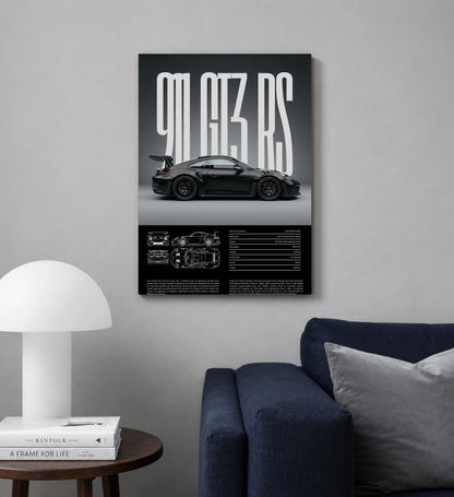 Shadow GT3 Car Metal Wall Art