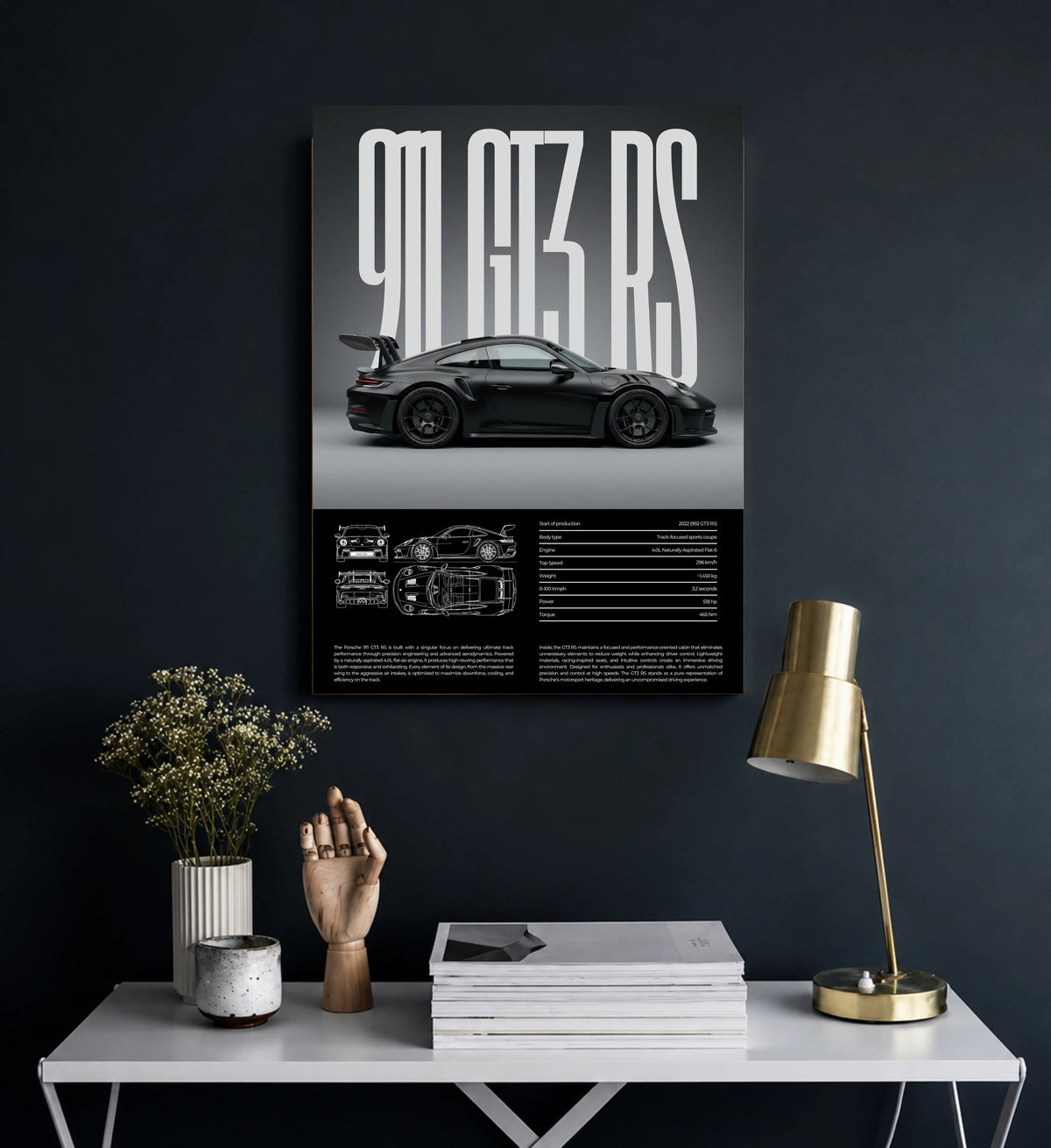 Shadow GT3 Car Metal Wall Art