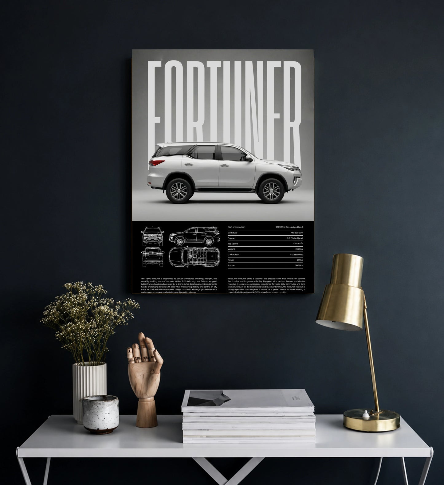 Legend Toyota Fortuner Metal Art