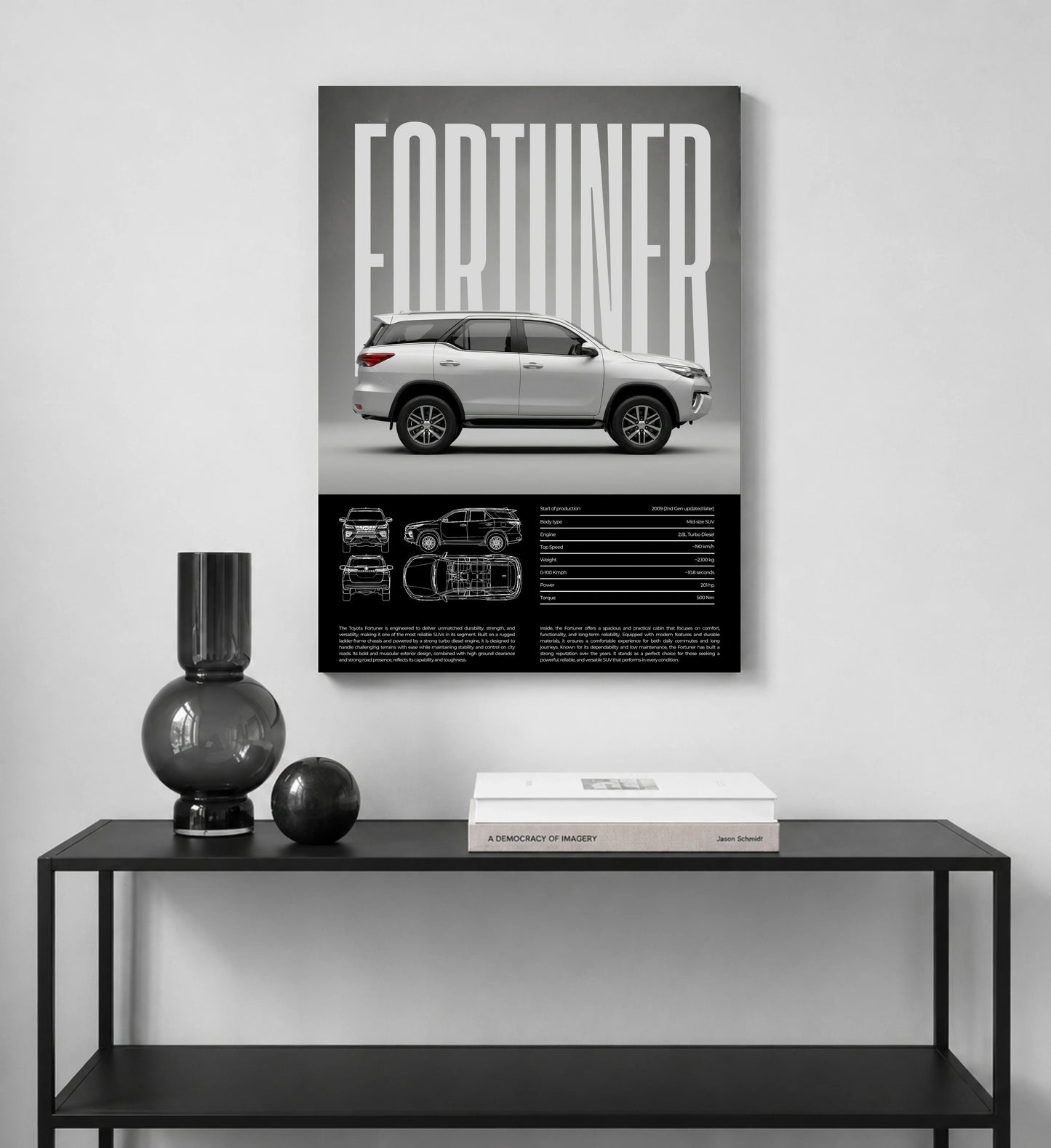 Legend Toyota Fortuner Metal Art