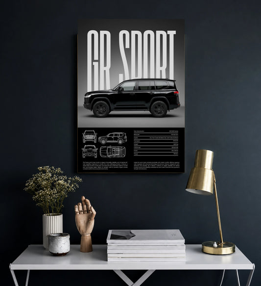 Midnight Apex Dark Supercar Metal Art