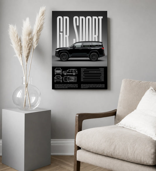 Midnight Apex Dark Supercar Metal Art