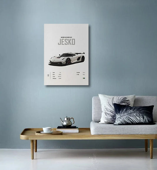 White Phantom  Luxury Car Wall Print