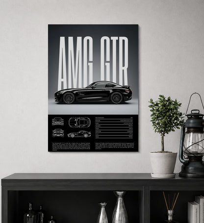 Mercedes AMG GT-R Metal Wall Art
