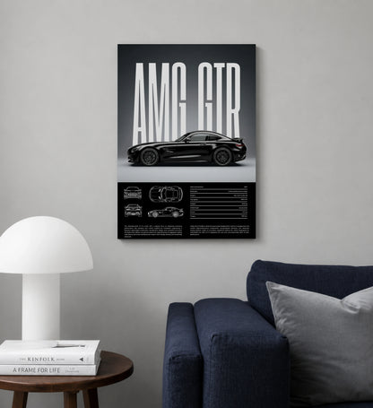 Mercedes AMG GT-R Metal Wall Art