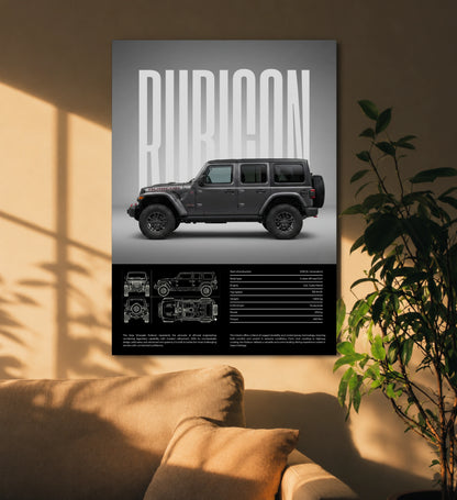 Jeep Rubicon Legacy Metal Print