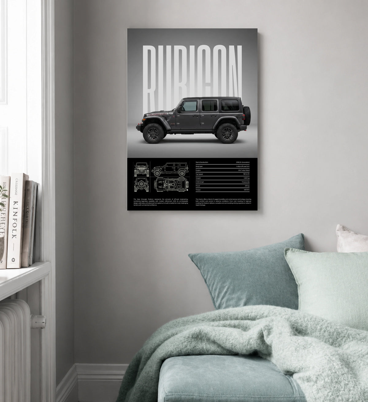 Jeep Rubicon Legacy Metal Print