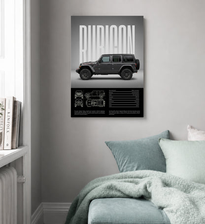Jeep Rubicon Legacy Metal Print