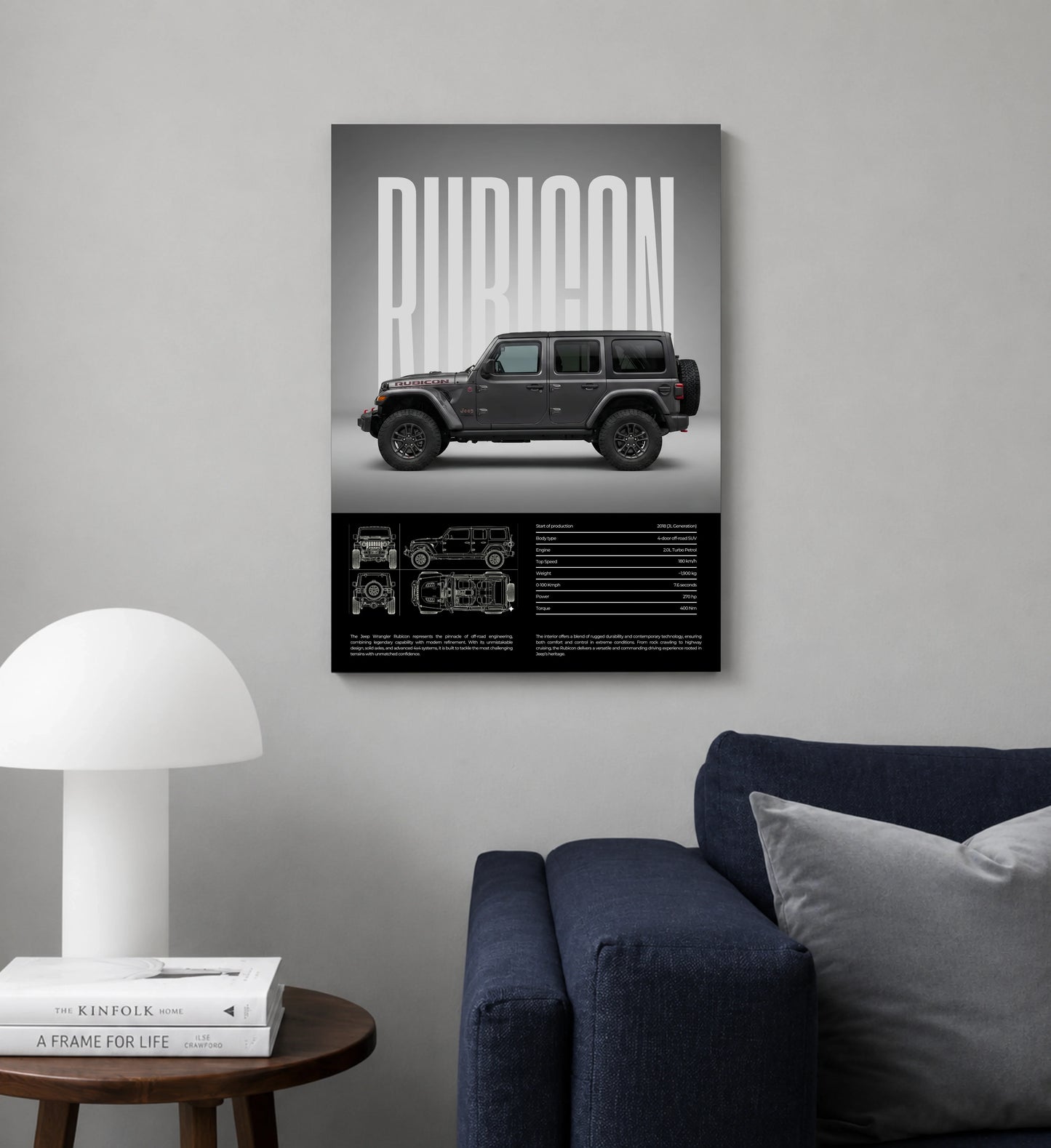 Jeep Rubicon Legacy Metal Print