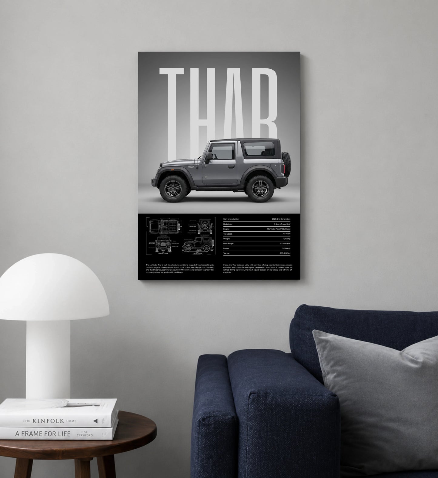Mahindra Thar Rider | Gift Wall Art