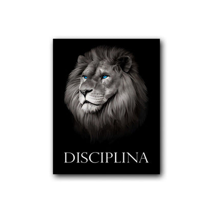 DisciplinA – The Lion Motivational Wall Art | Premium Aluminum Print by Elite Prrintex