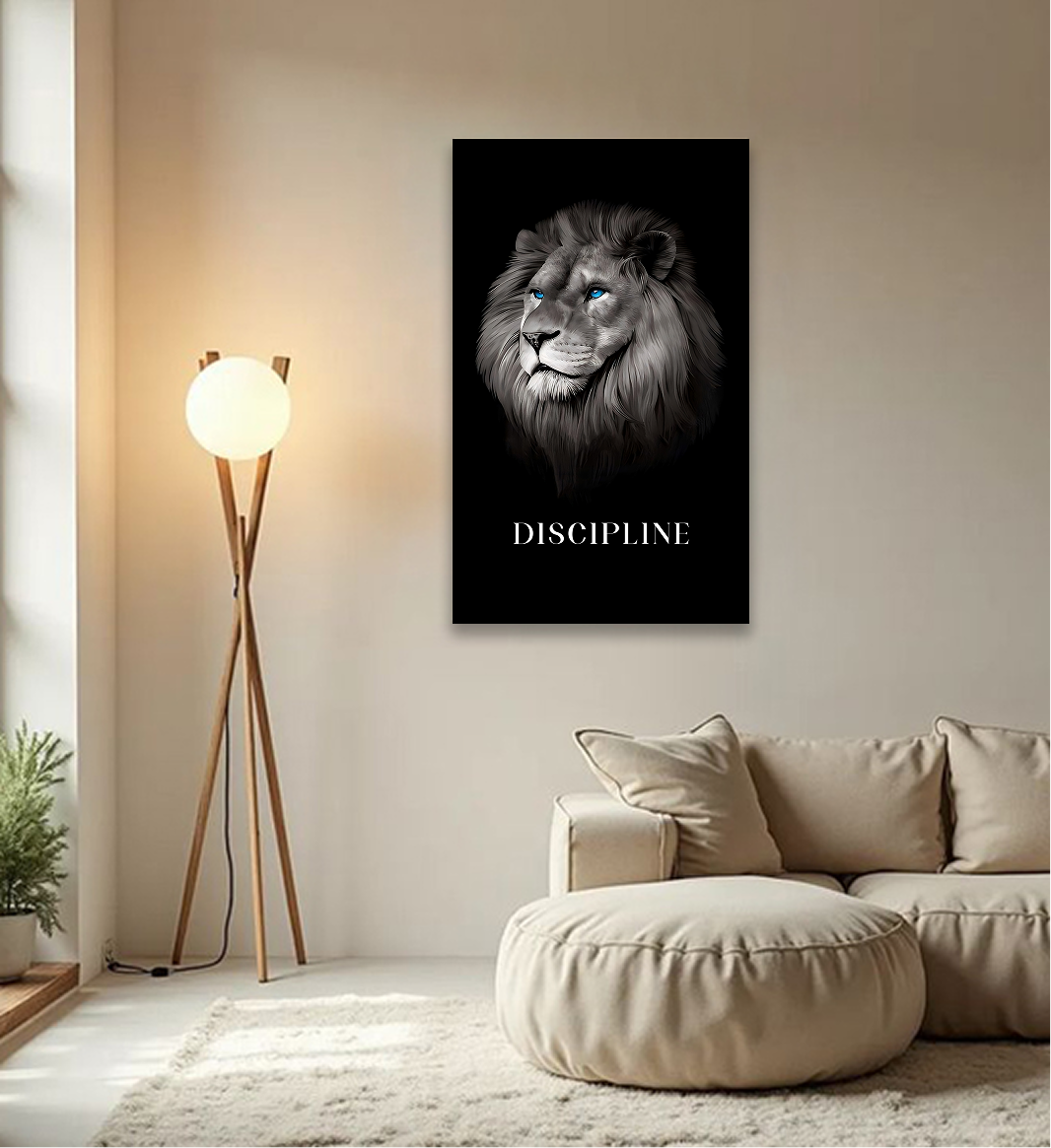 Discipline – The Lion Motivational Wall Art