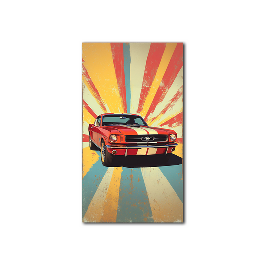Red Vintage Mustang